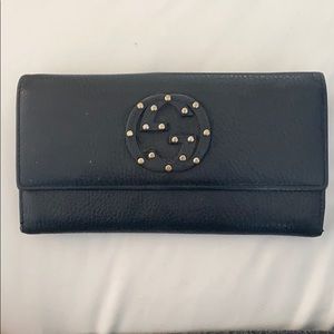Gucci Studded Leather Soho Continental Wallet